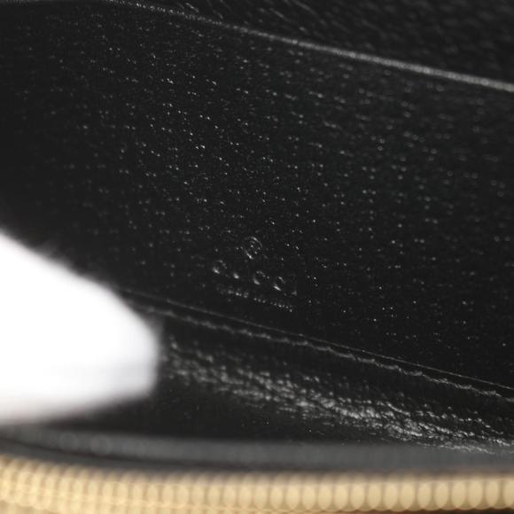 Gucci Gucci Leather Horsebit Round Wallet Black Leather Long Wallet 700484 - Picture 4 of 6